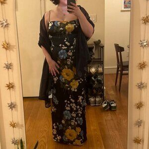 Reformation Frankie Silk Dress Blue - Size 12